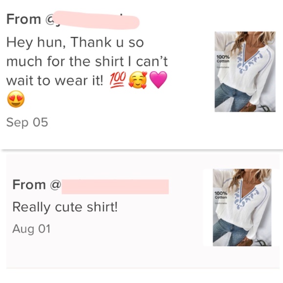 100% Cotton Embroidered White Long Sleeve Shirt V-Neck - Picture 14 of 14